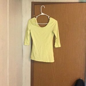 Yellow short long sleeve shirt